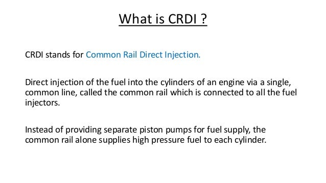 difference between crdi and mpfi